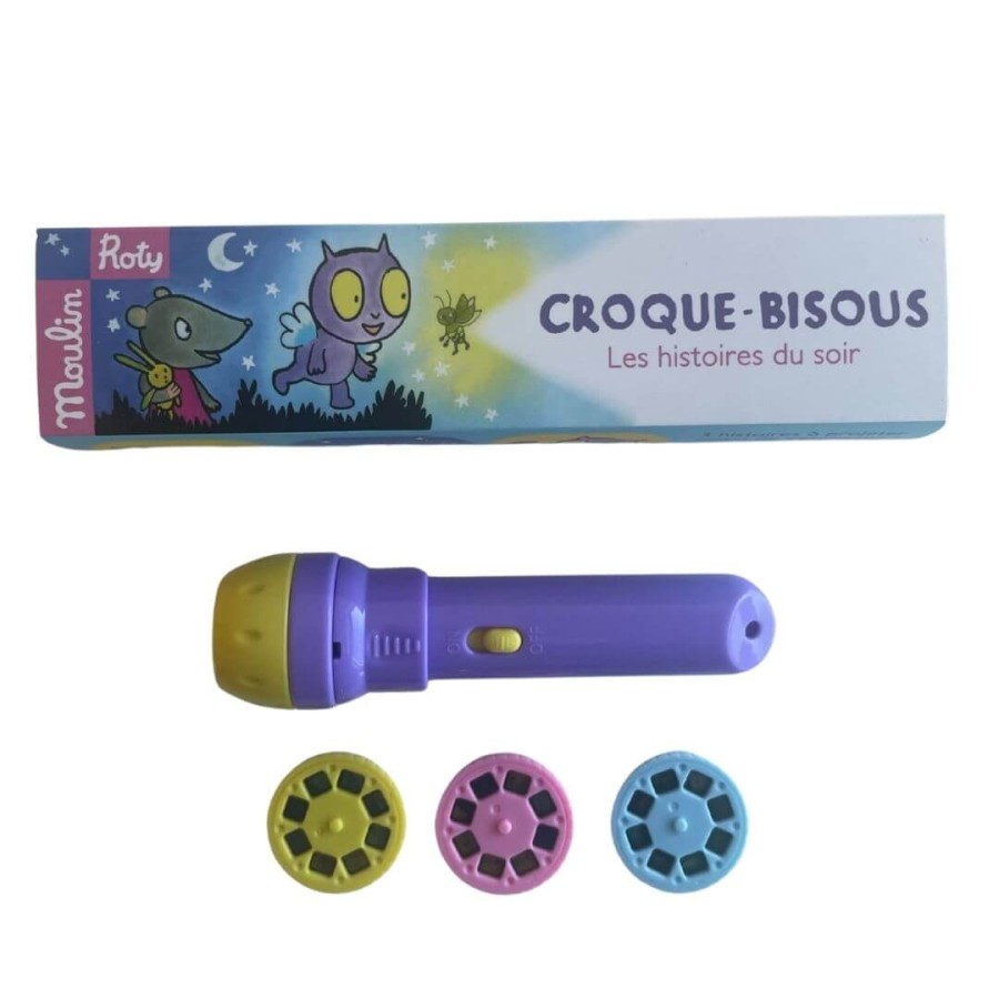 Latarka - projektor DUSZEK CROQUE - BISOUS / Moulin Roty