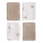 4Pak pieluszek muślinowych 43x43cm – ptaszki i gałązki /Bolo