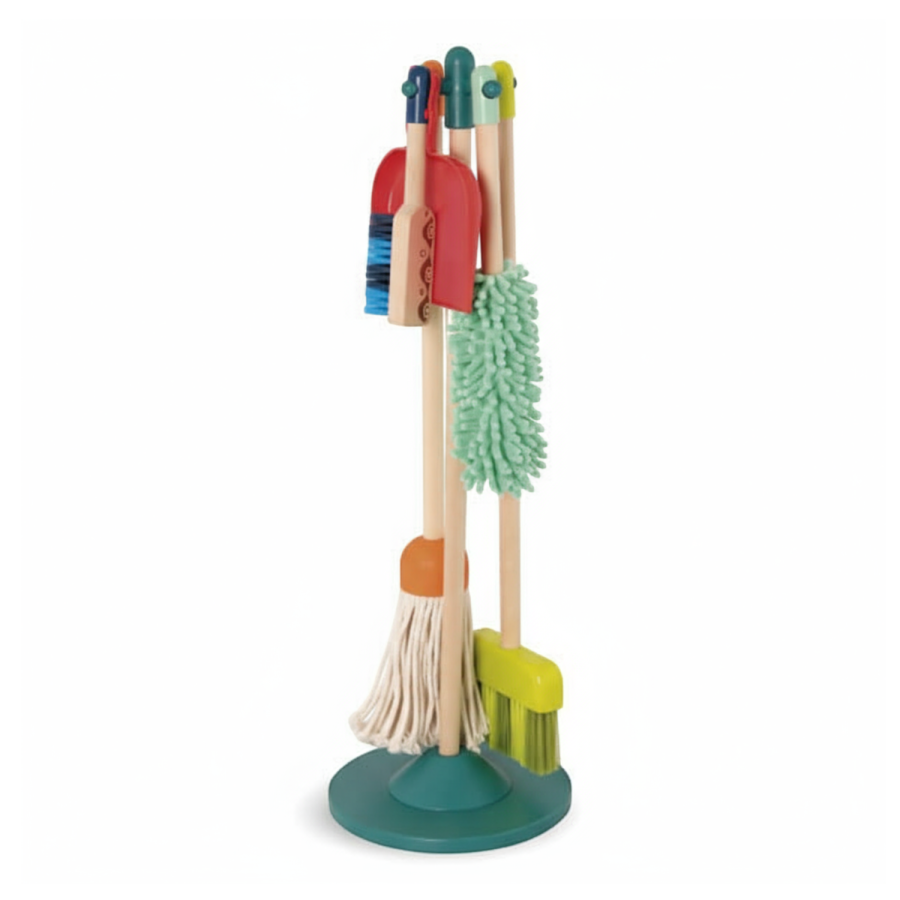 Clean ‘n’ Play – drewniany zestaw do sprzątania /B.Toys