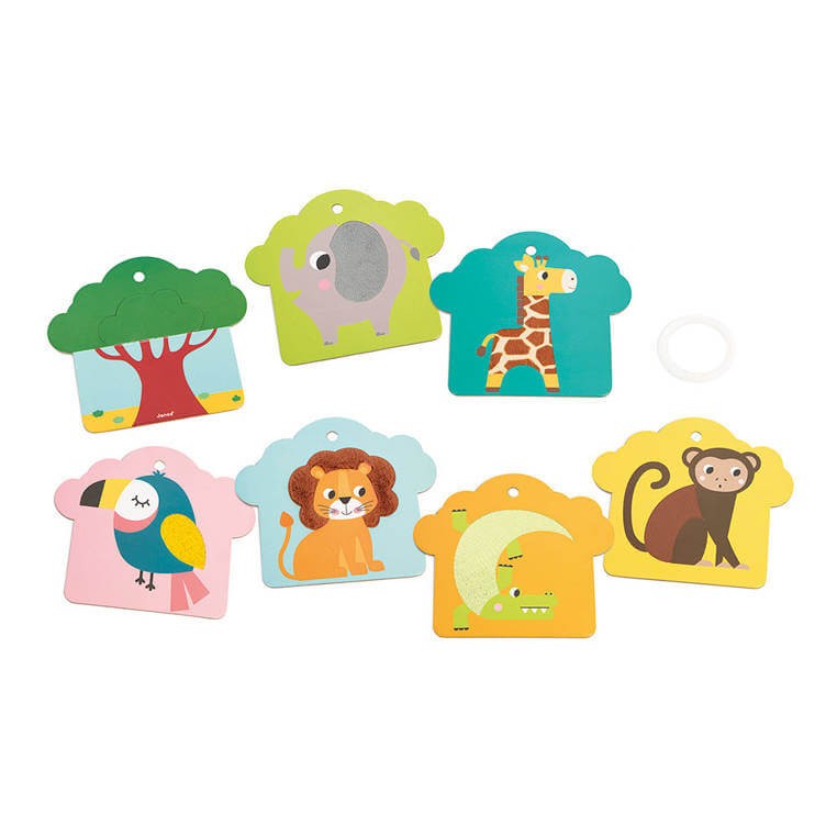 Karty sensoryczne Sawanna 7 elementów 12 m+ / Janod