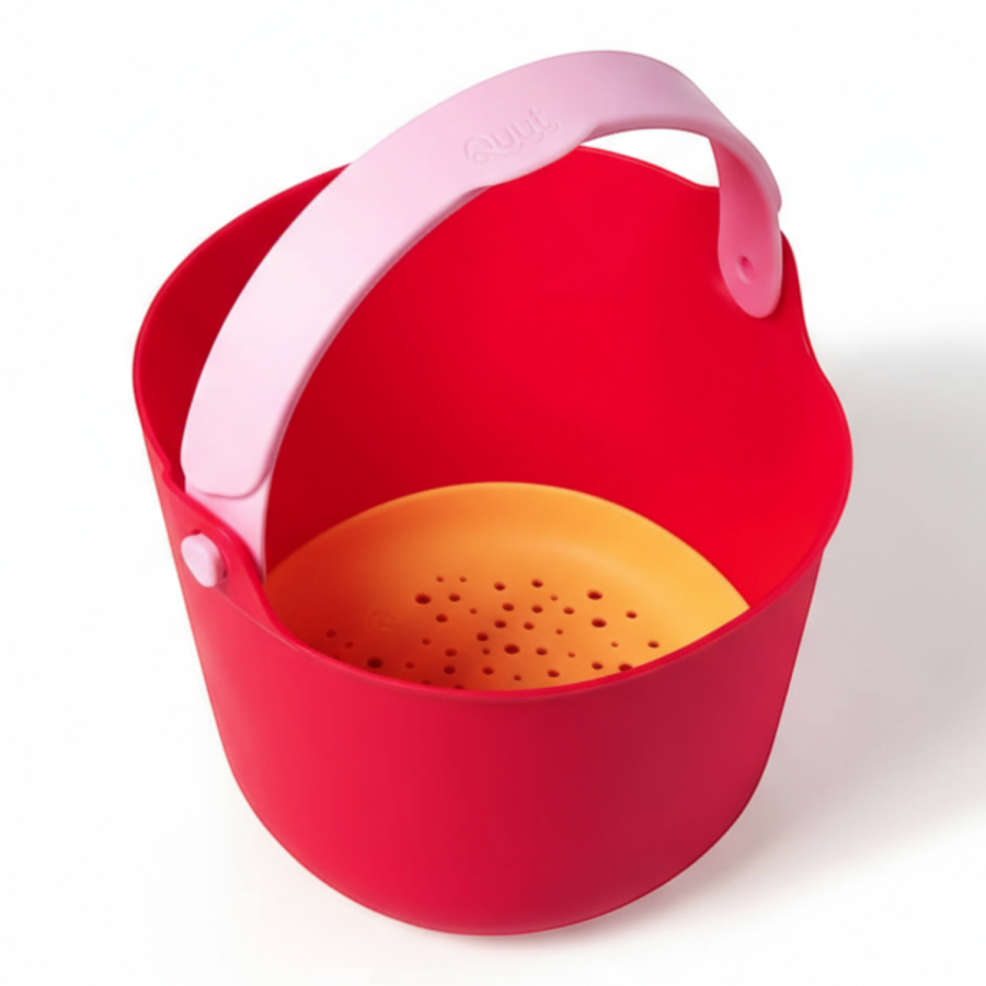 Wiaderko z sitkiem Bucki Cherry + Banana Pink / QUUT