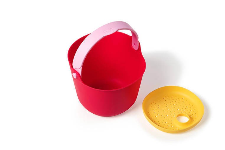 Wiaderko z sitkiem Bucki Cherry + Banana Pink / QUUT