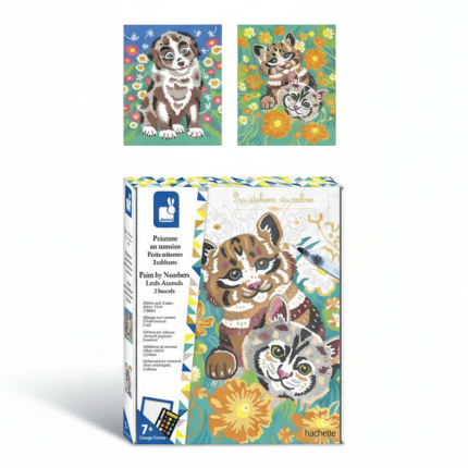 Zestaw kreatywny: Malowanie po numerach Małe zwierzątka  7+ / Janod J07984