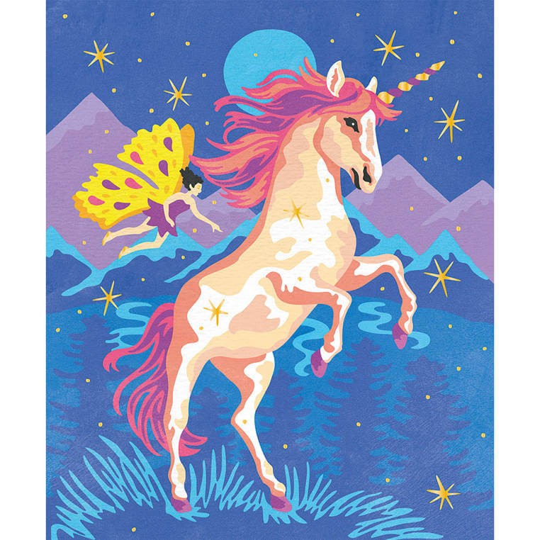 Zestaw kreatywny: Malowanie po numerach Jednorożce 7+ / Janod