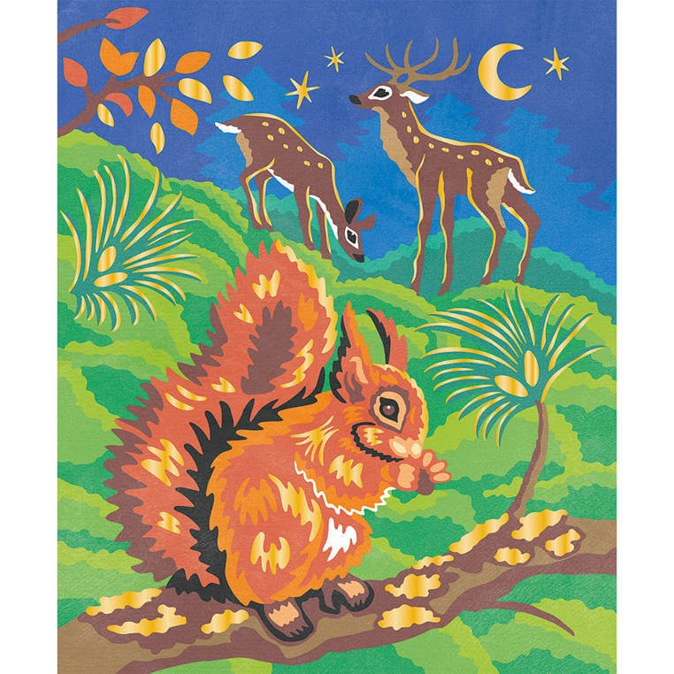 Zestaw kreatywny: Malowanie po numerach Leśne zwierzęta 7+ /Janod