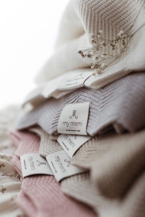 Bambusowy kocyk light grey 80x100 – fir /My Memi