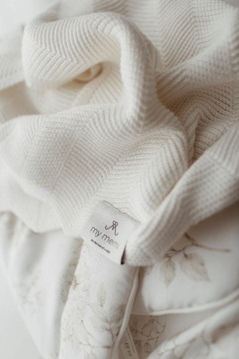 Bambusowy kocyk cream 80x100 – fir /My Memi