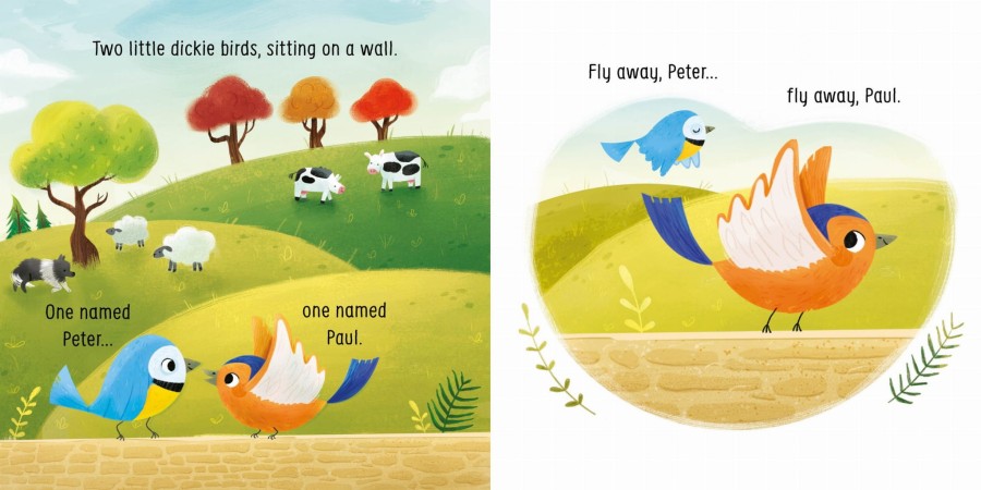 Two little dickie birds sitting on a wall / Wydawnictwo Usborne