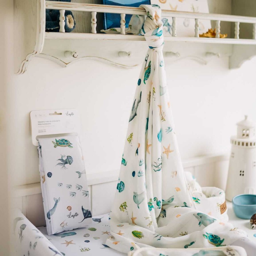 Otulacz kocyk bambusowy OCEAN / Layette