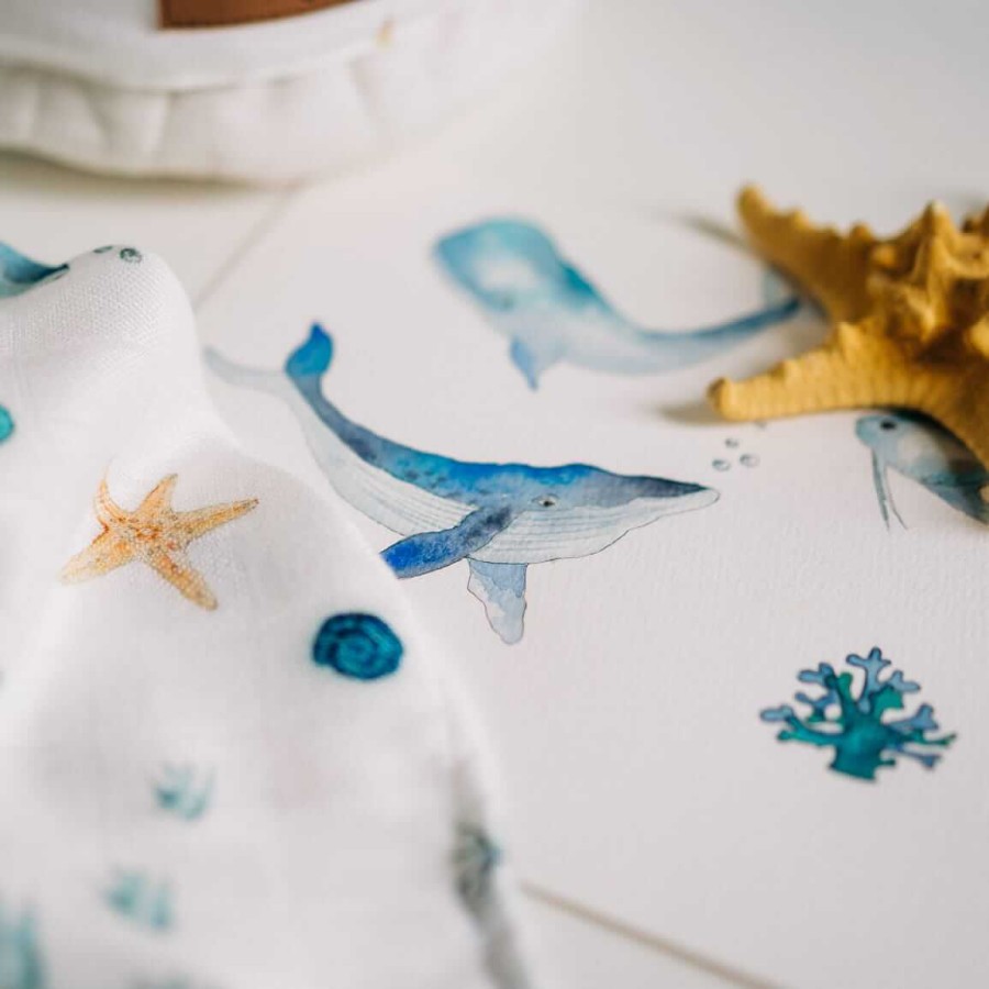 Otulacz kocyk bambusowy OCEAN / Layette