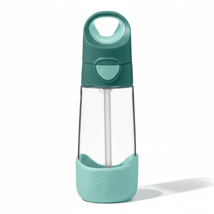 Tritanowa butelka ze słomką Emerald Forest / b.box