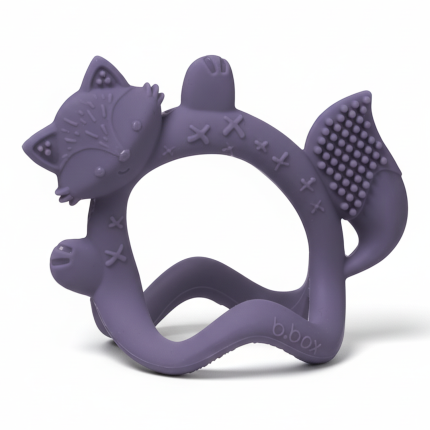 Gryzak silikonowy Lisek - piwonia / b.box