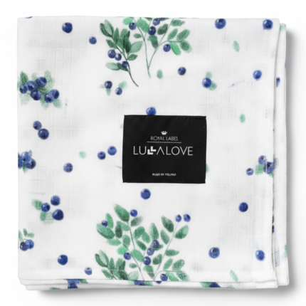 Jagódki - otulacz muślinowy 100x100cm / Lullalove