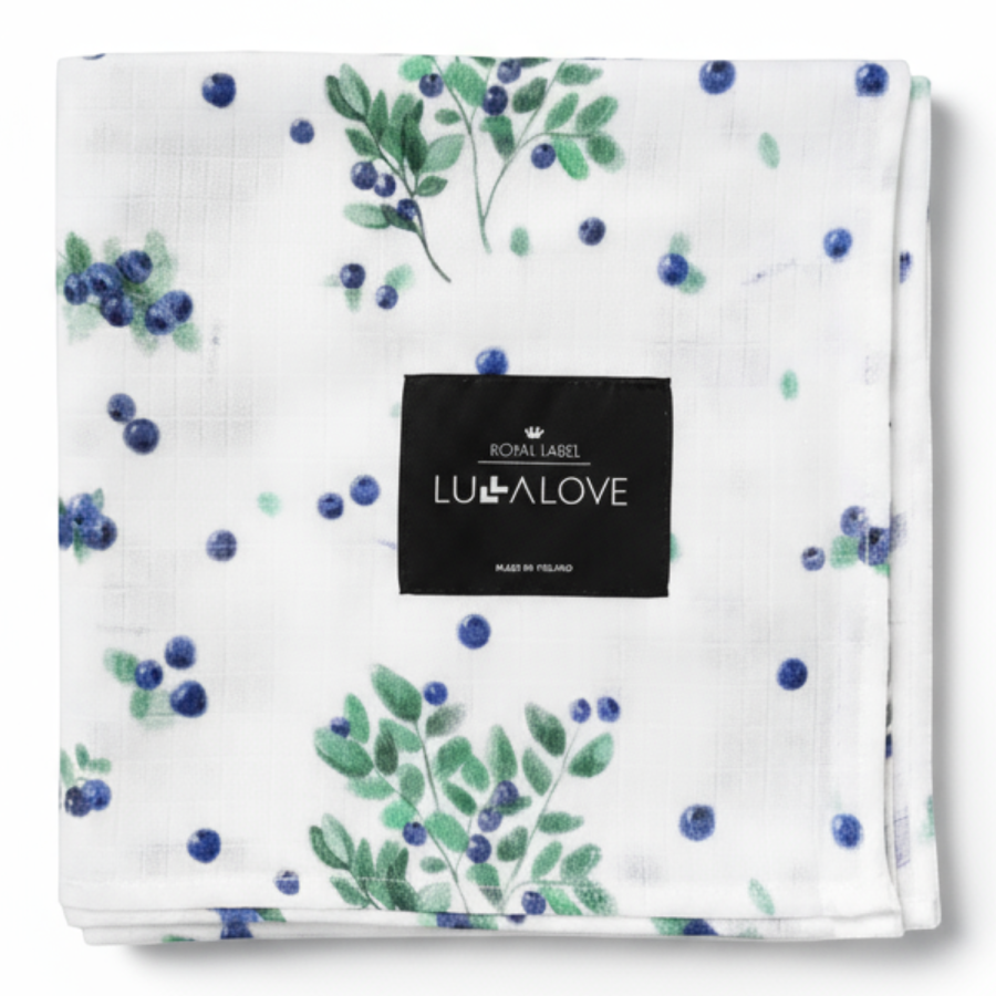 Jagódki - otulacz muślinowy 100x100cm / Lullalove
