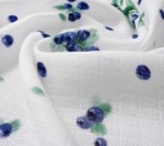 Miękka szczotka z koziego włosia z myjką muślinową Jagódki / Lullalove