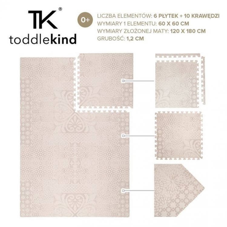 Mata piankowa podłogowa do zabawy Persian Sand Beige / Toddlekind