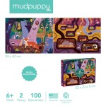 Puzzle dwustronne Las nad i pod ziemią 100 elementów 6+ / Mudpuppy