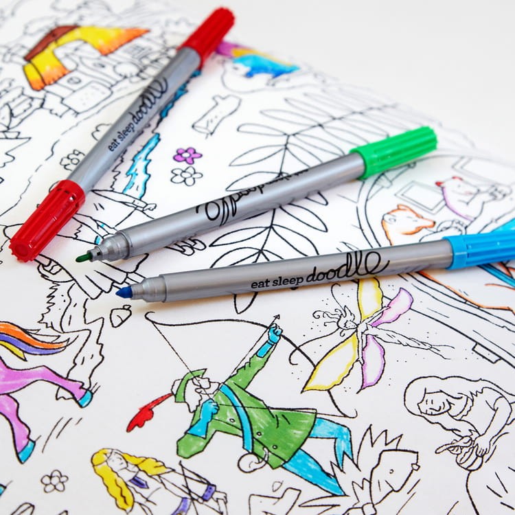 Zestaw zmywalnych pisaków, 10 sztuk /Eat Sleep Doodle