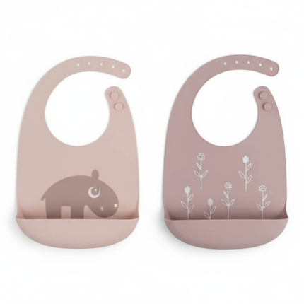 Śliniak Silikonowy 2 szt. Ozzo Powder / Done by Deer 1329511