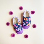 Kapcie do domu, żłobka, przedszkola - kwiatki Purple Meadow / TITOT