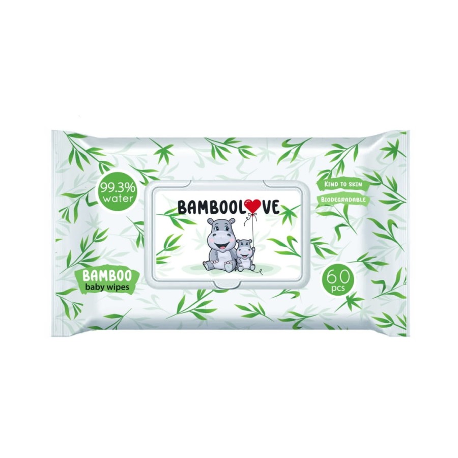 Bambusowe chusteczki nawilżane BAMBOOLOVE 60szt.