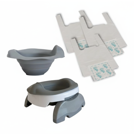 Nocnik Potette Plus: Zestaw wielofunkcyjny z akcesoriami, biało-szary / Potette Plus