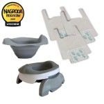 Nocnik Potette Plus: Zestaw wielofunkcyjny z akcesoriami, biało-szary / Potette Plus