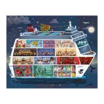Puzzle w walizce: statek wycieczkowy 100 i 200 szt. / Janod