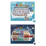 Puzzle w walizce: statek wycieczkowy 100 i 200 szt. / Janod