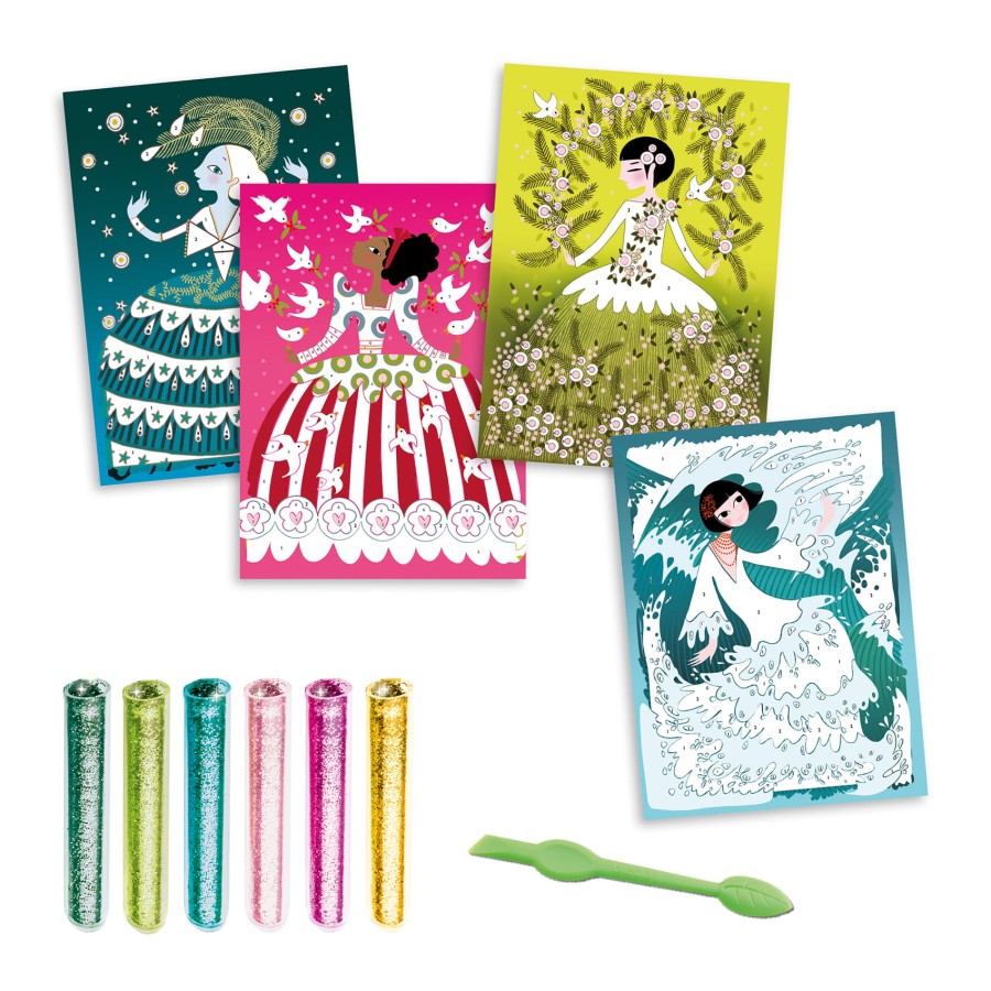 Zestaw artystyczny z brokatem SUKNIE / Djeco