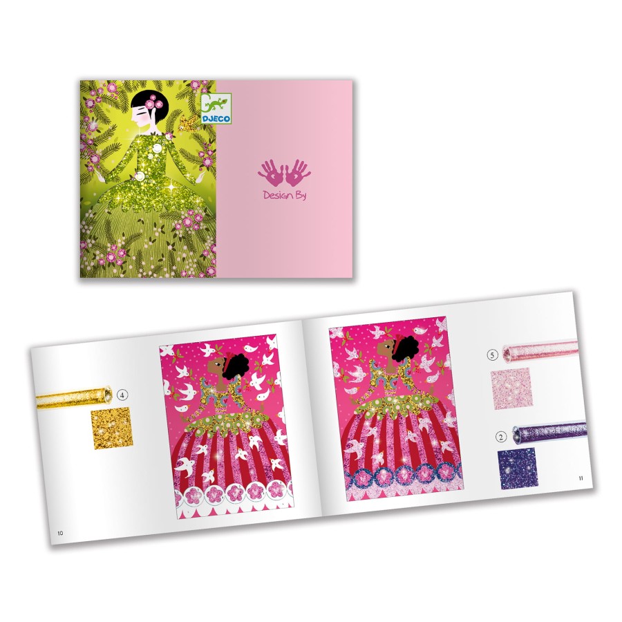 Zestaw artystyczny z brokatem SUKNIE / Djeco