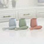 Silikonowy kubeczek Tiny Cup pastelowa szarość / EZPZ