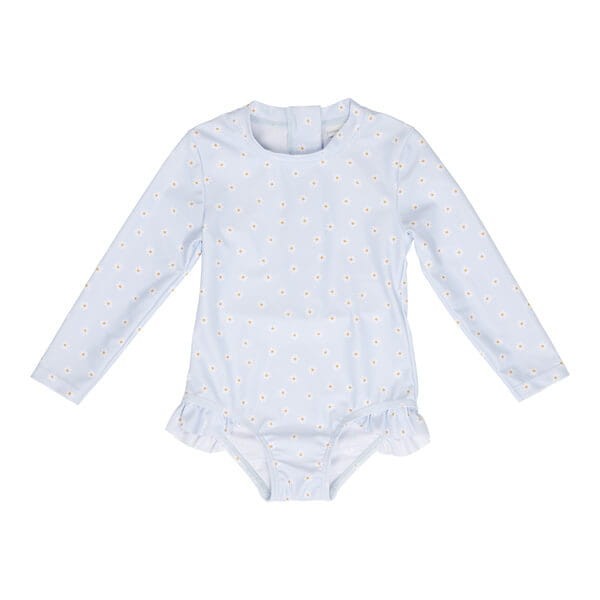 Swimsuit z rękawami Daisy Blue / Little Dutch