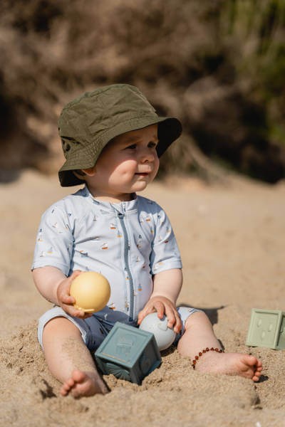Swimsuit z rękawami Sailors Bay Blue / Little Dutch