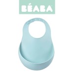 Śliniak silikonowy z kieszonką airy green / Beaba
