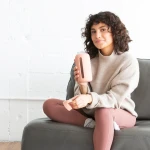 Szklana butelka do monitorowania dziennego nawodnienia Day Bottle - ROSE / BINK