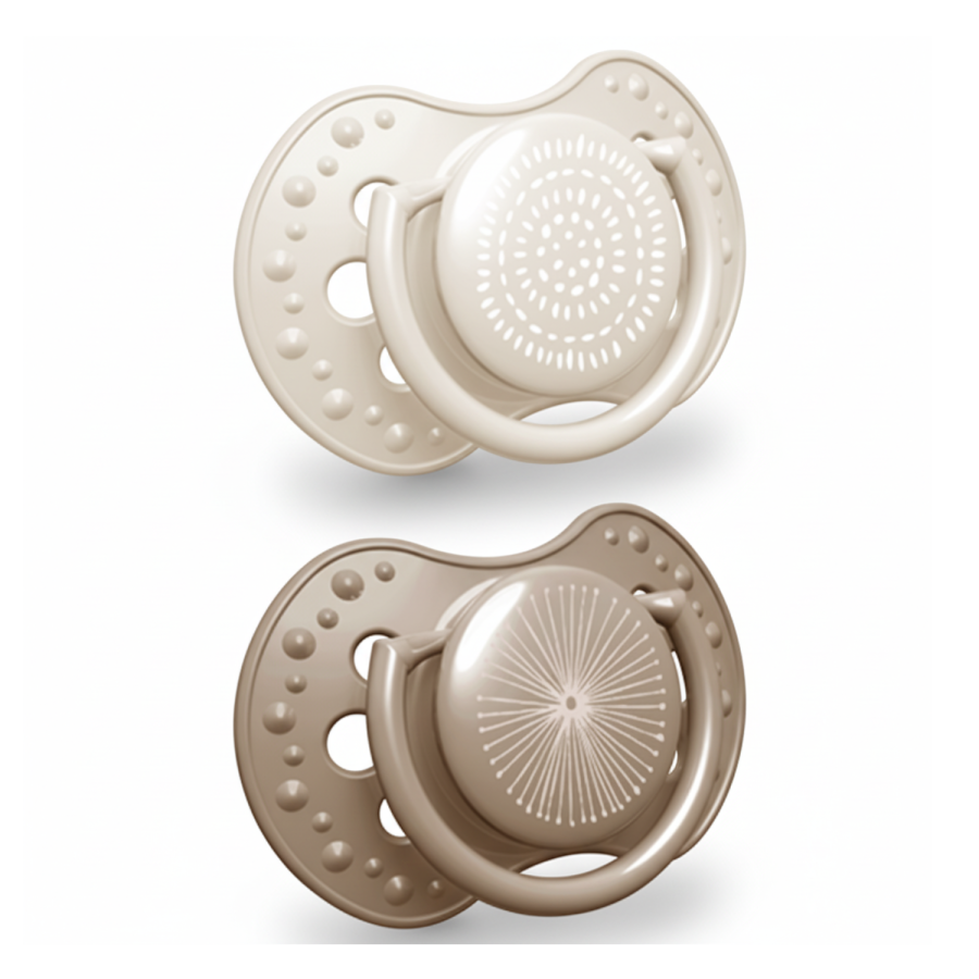 Smoczki Harmony Beż 2szt. RÓŻNE ROZMIARY / LOVI