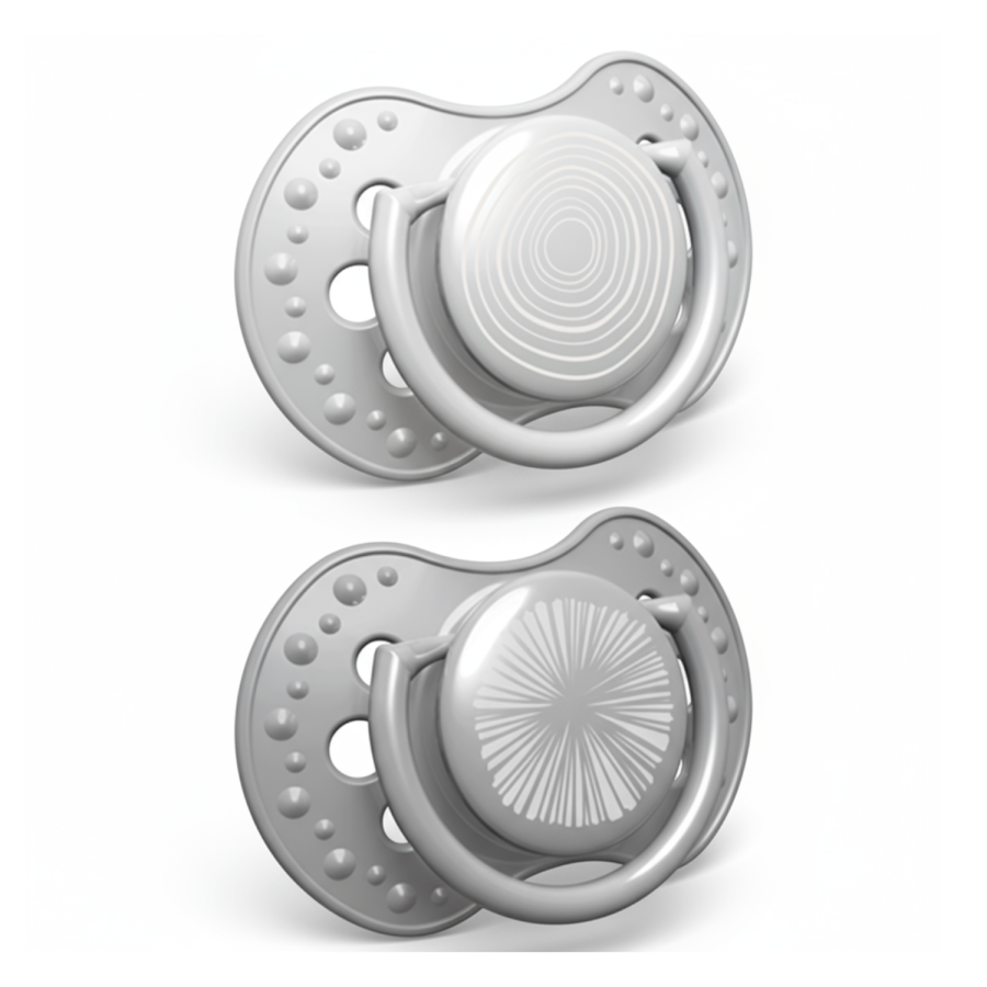 Smoczki Harmony Szare 2szt. RÓŻNE ROZMIARY / LOVI