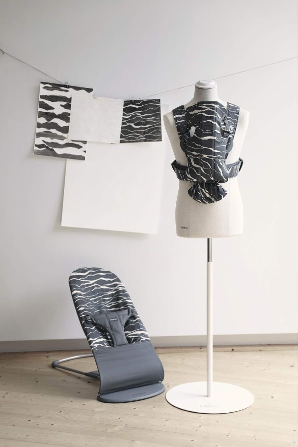 BABYBJORN - leżaczek BLISS COTTON, Landscape Print, Antracyt