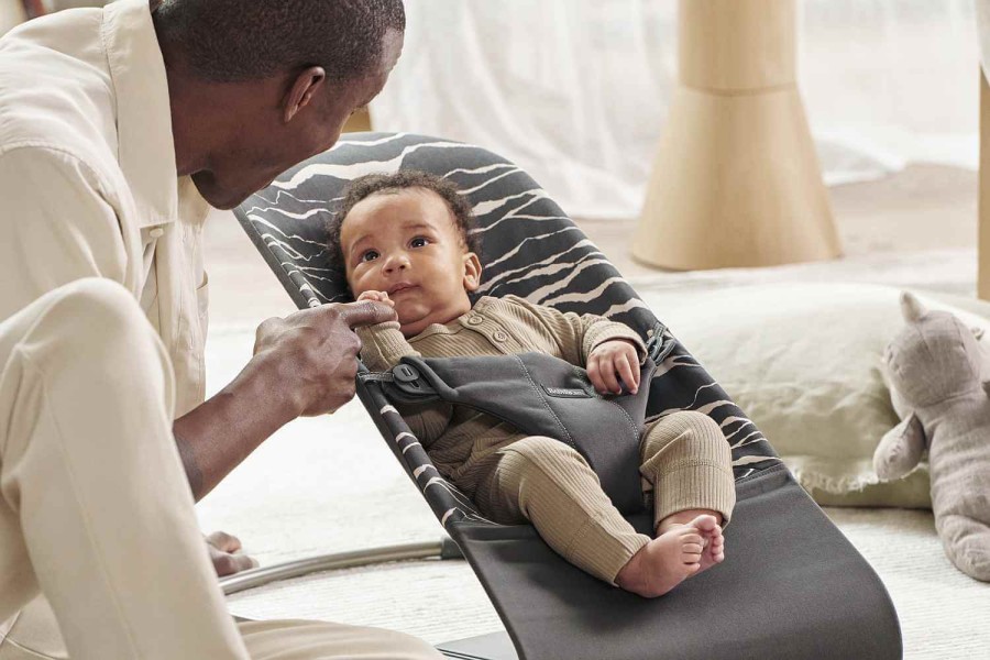 BABYBJORN - leżaczek BLISS COTTON, Landscape Print, Antracyt