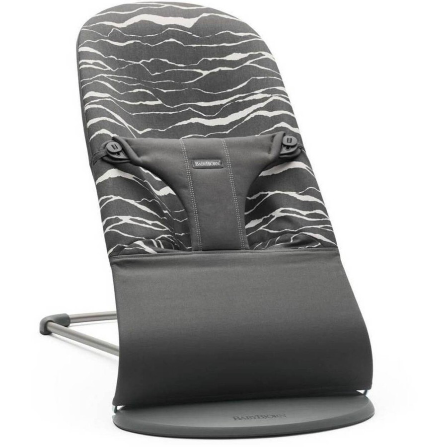 BABYBJORN - leżaczek BLISS COTTON, Landscape Print, Antracyt