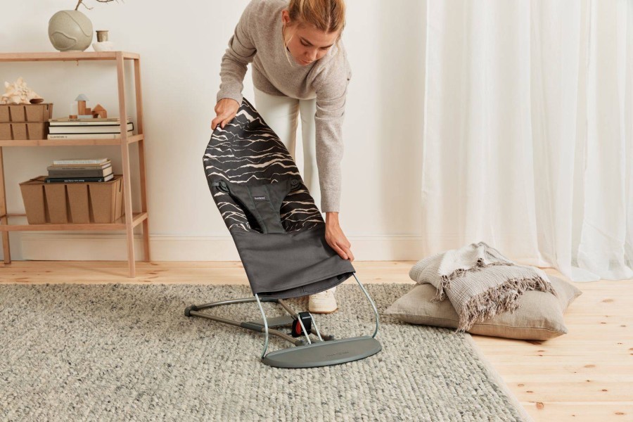 BABYBJORN - leżaczek BLISS COTTON, Landscape Print, Antracyt