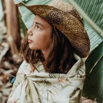 Bambusowy otulacz mgiełka fringe - BOHO COCO / La Millou