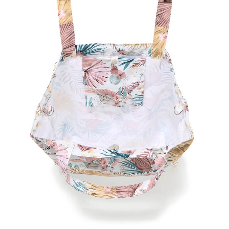 Shopper Bag z kieszonką - BOHO PALMS LIGHT / La Millou