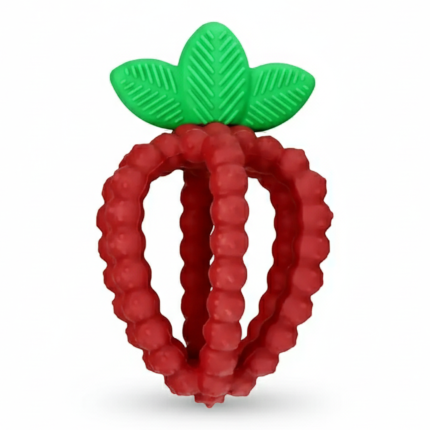 Gryzak silikonowy - Malina z listkami / RazBaby