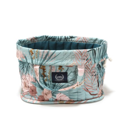 Organizer na pieluchy pikowany - Boho Palms - deep ocean / La Millou