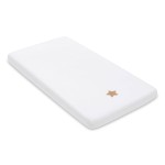 Prześcieradło z gumką do łóżeczka z pluszową gwiazdką WHITE wymiary / Pink no More