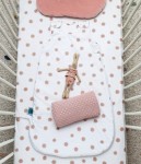 Prześcieradło z gumką do łóżeczka SŁONECZKA WYMIARY / Pink no More