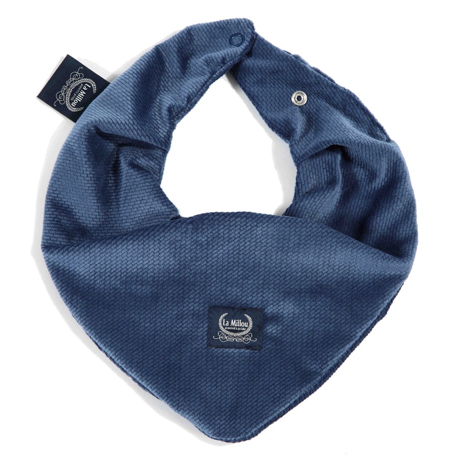 Mięciutka apaszka - Harvard Blue - Velvet Colletion / La Millou