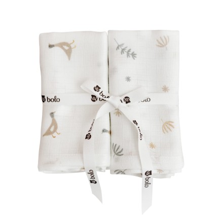 2pak pieluszek muślinowych 70x70cm - kaczuszki i roślinki / Bolo